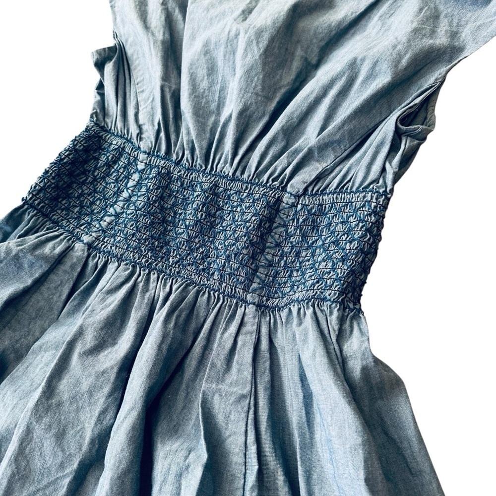 Kate Spade Blair Chambray Dress with pockets Sz 2 EUC - Hem Altered - Picture 4 of 10